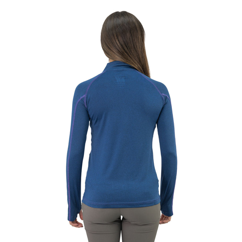 Polera Dry Fit SPX manga larga Hardwork para mujer color azul profundo