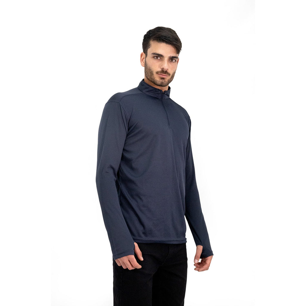 Polera Half-Zip Quebec para hombre color azul marino