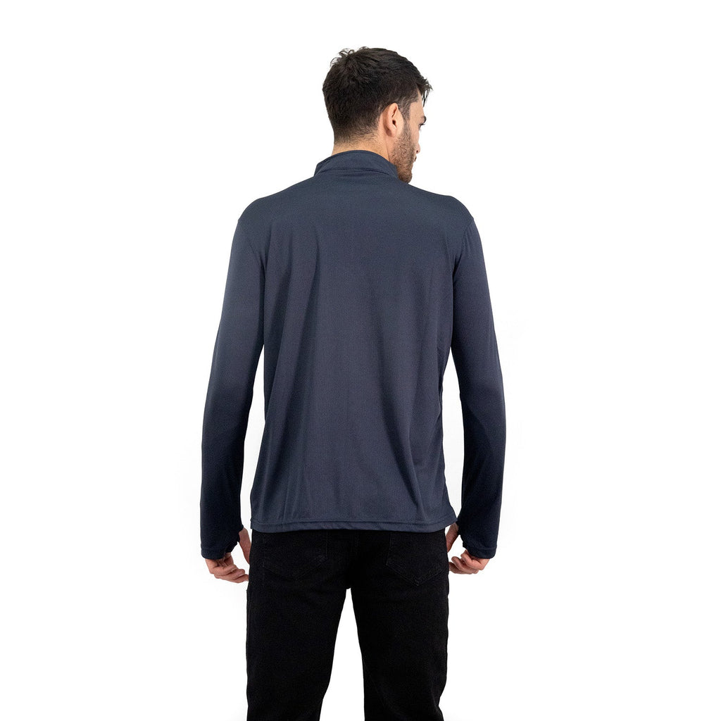 Polera Half-Zip Quebec para hombre color azul marino