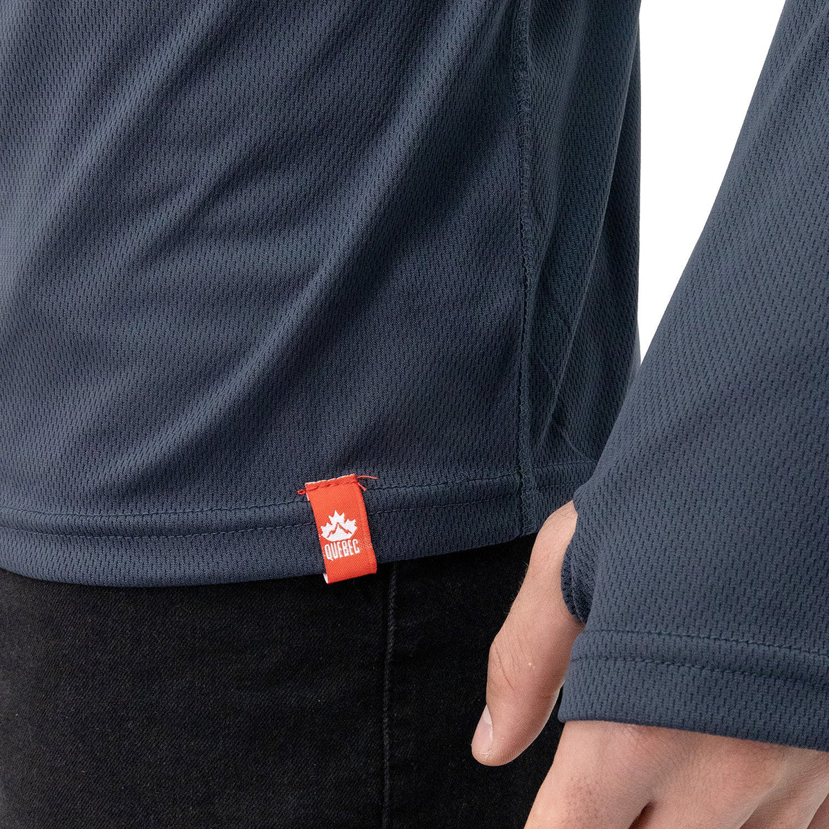 Polera Half-Zip Quebec para hombre color azul marino