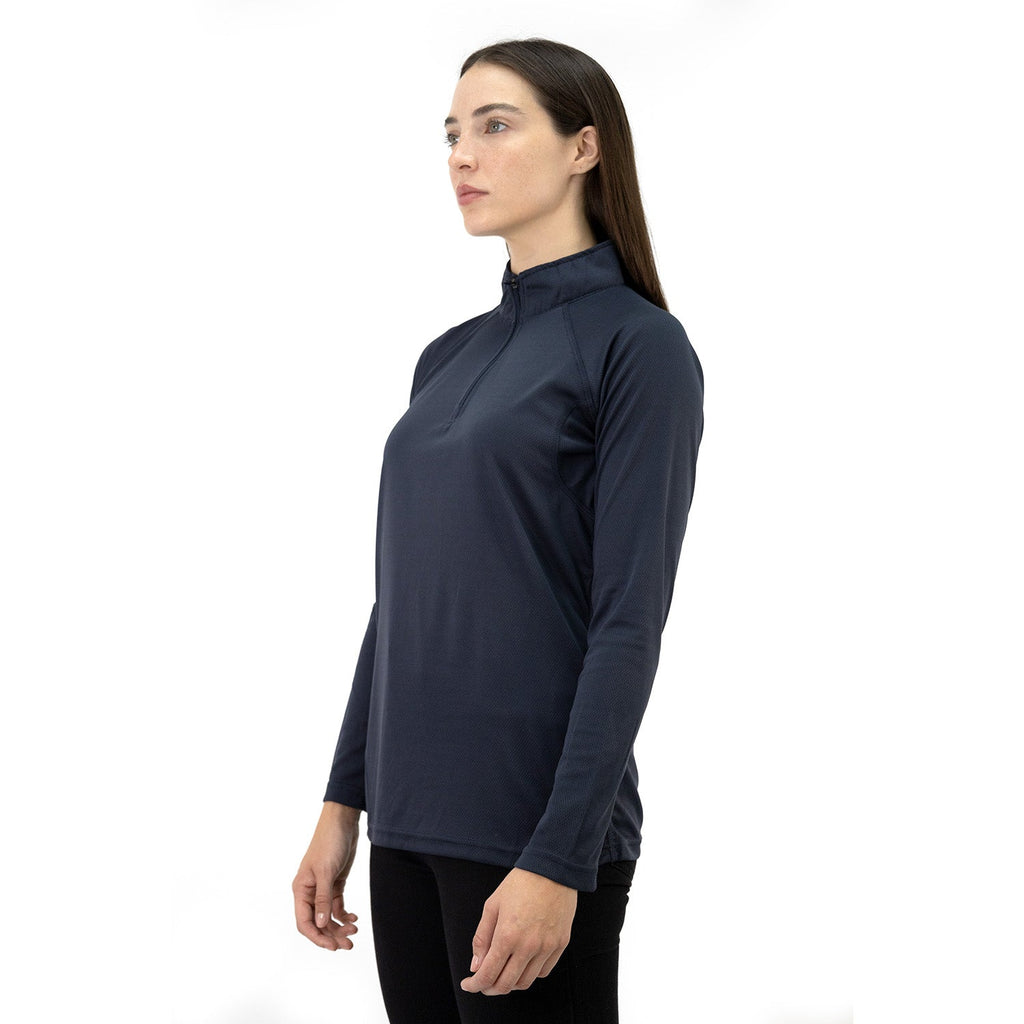 Polera Half-Zip Quebec para mujer color gris hierro