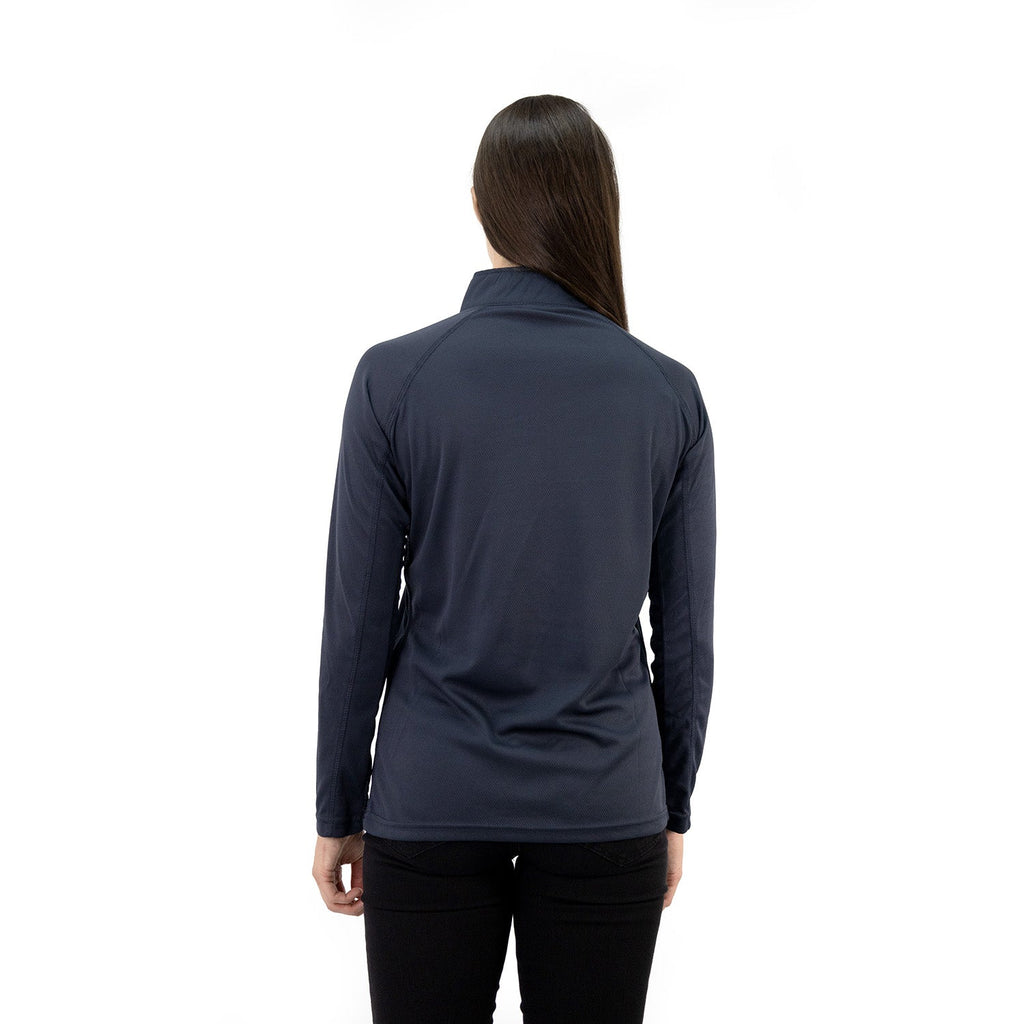 Polera Half-Zip Quebec para mujer color gris hierro