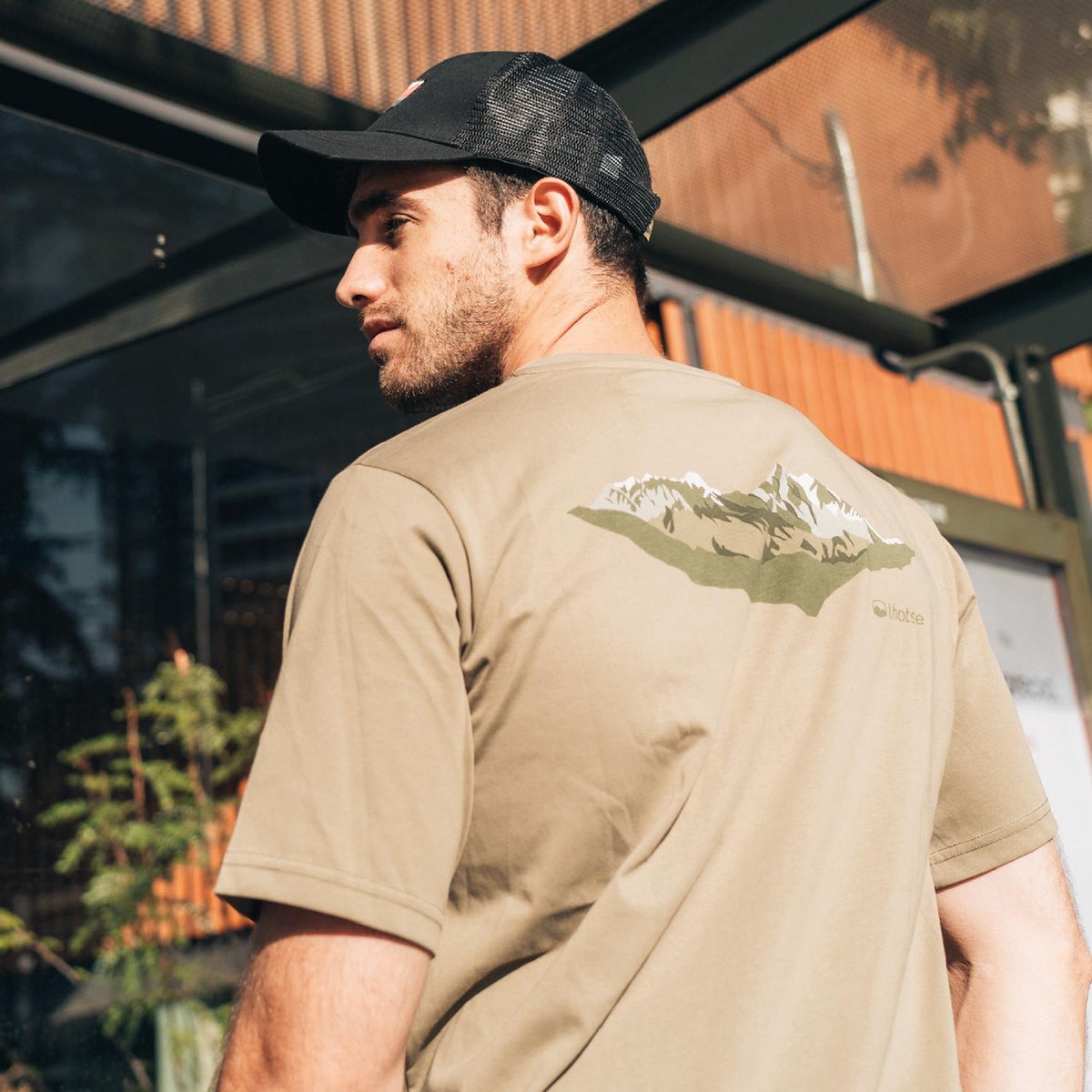 Polera Manga Corta Nepal Hombre Lhotse color verde