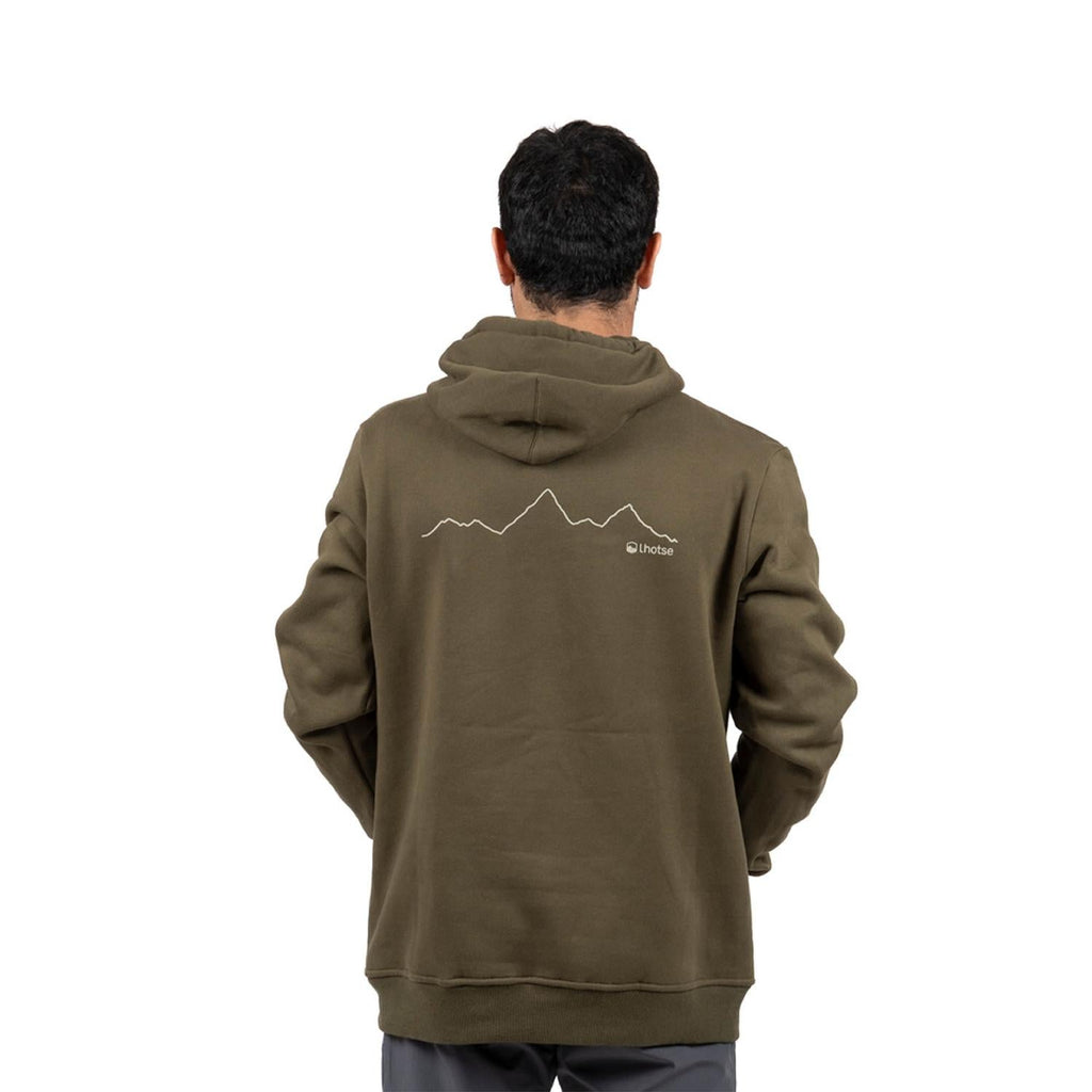 Polerón Hoodie Katmandú Hombre Lhotse color verde