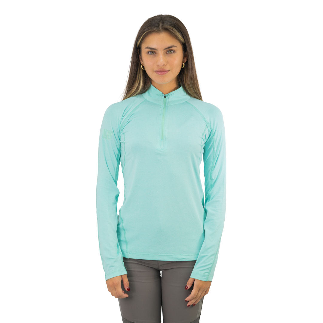 Polera Dry Fit SPX Manga Larga Mujer color aqua