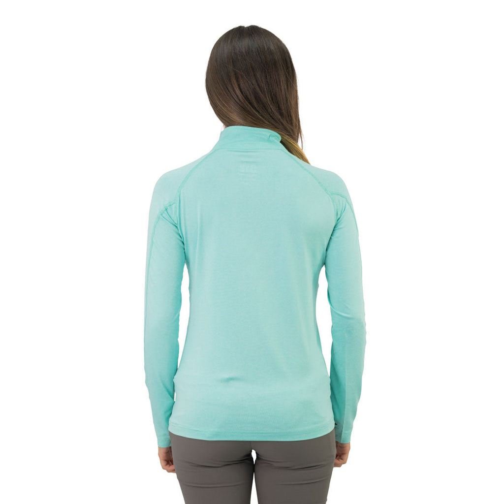 Polera Dry Fit SPX Manga Larga Mujer color aqua – vista 4