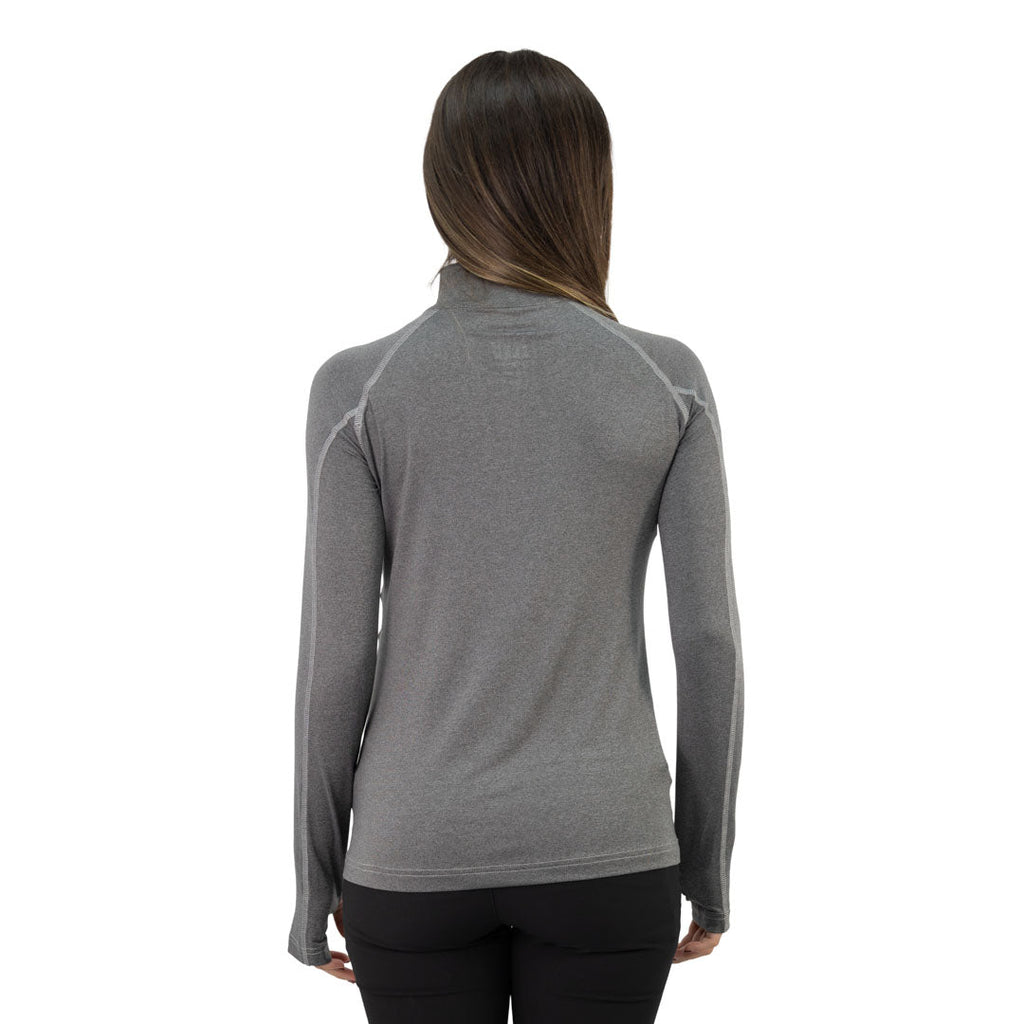 Polera Dry Fit SPX Manga Larga Mujer color gris carbón – vista 4