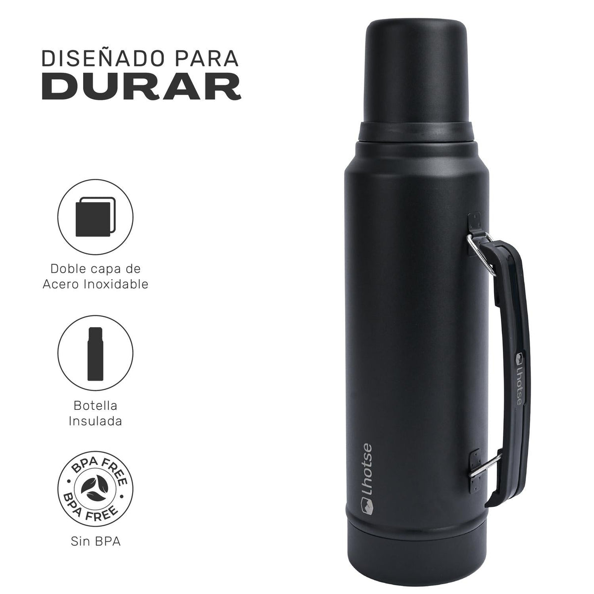 Termo Classic 1,3 L Lhotse color negro