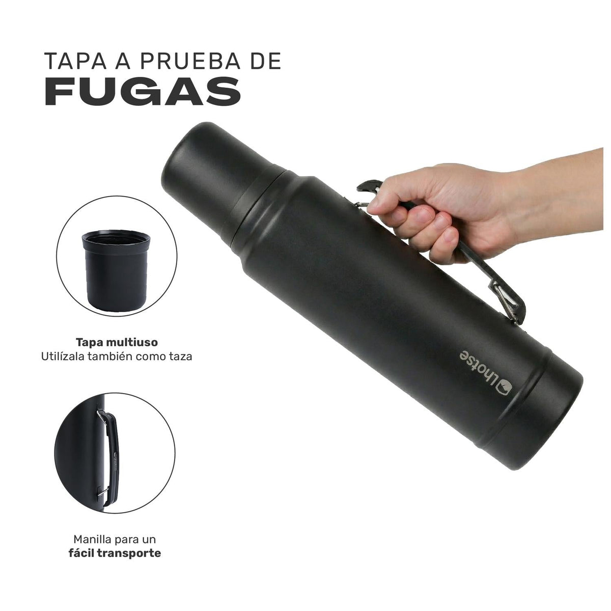 Termo Classic 1,3 L Lhotse color negro