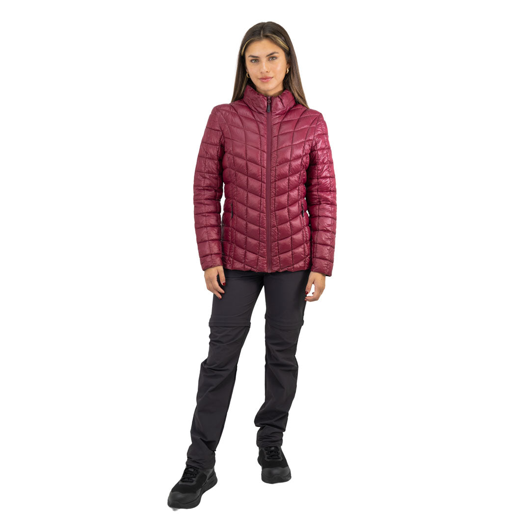 Parka insulada Traveler Hardwork para mujer color cabernet