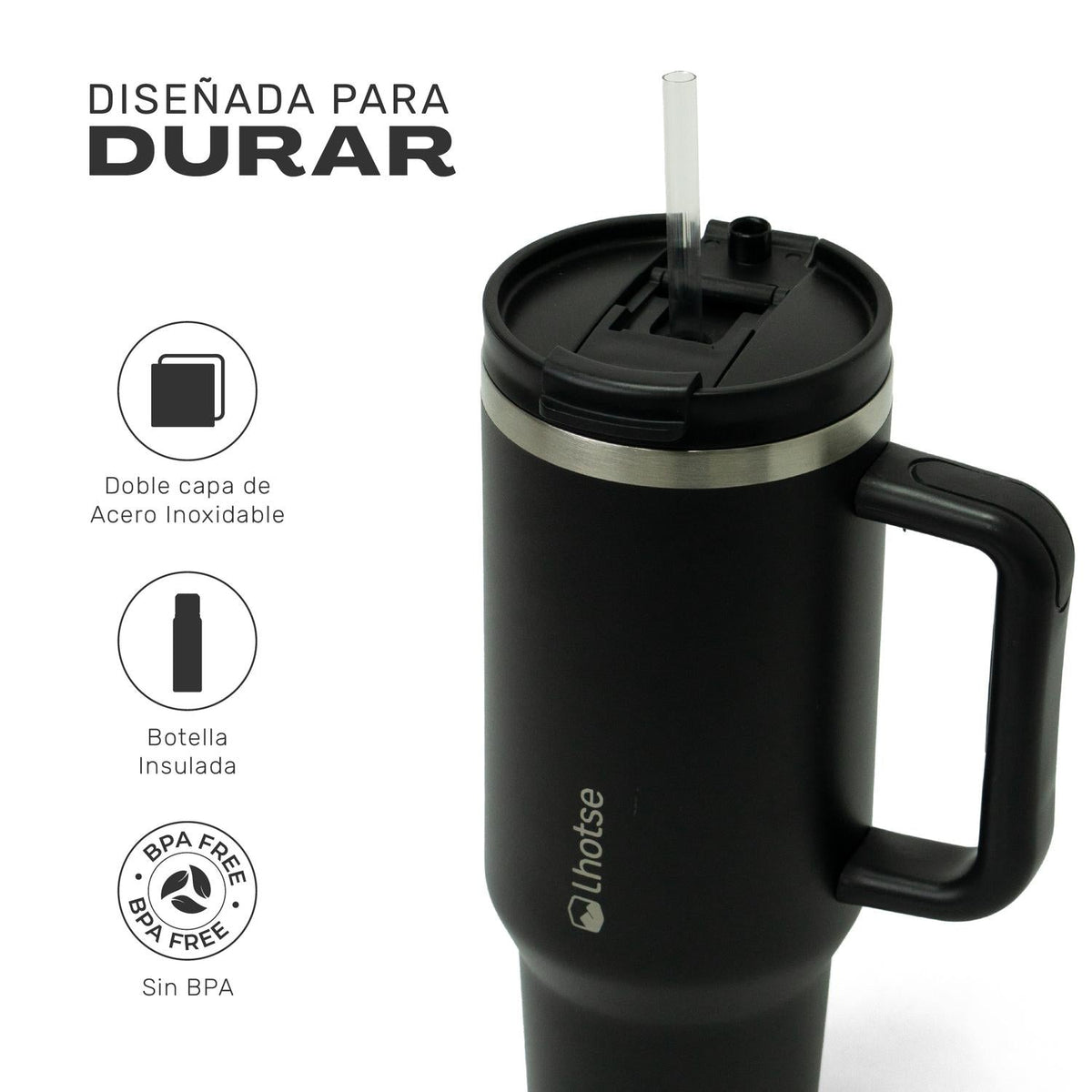 Vaso Térmico Tumbler 1180 ml Lhotse color negro