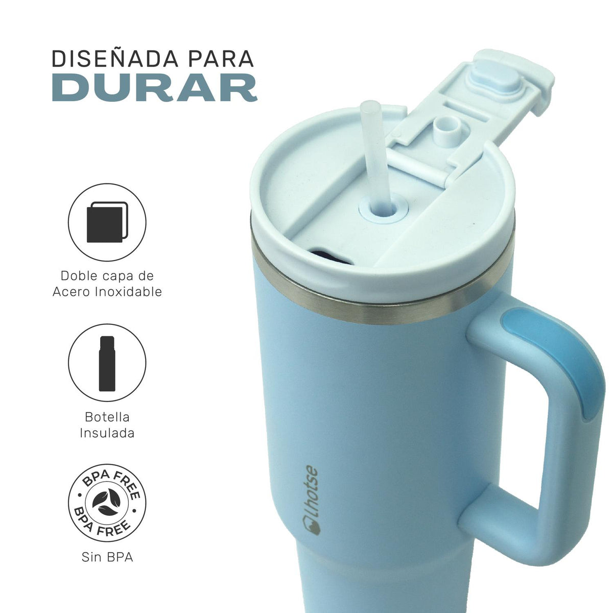 Vaso Térmico Tumbler 1180 ml Lhotse color azul cielo