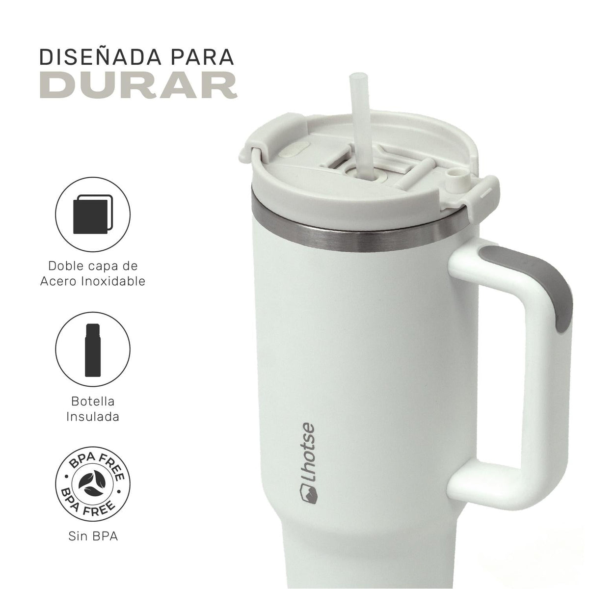 Vaso Térmico Tumbler 1180 ml Lhotse color crema