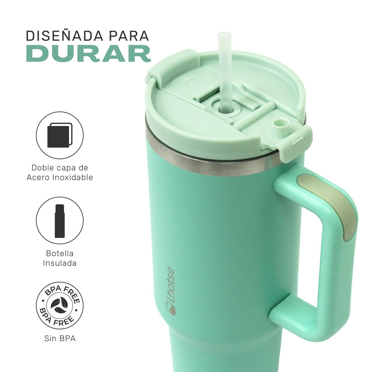 Vaso Térmico Tumbler 1180 ml Lhotse color verde claro