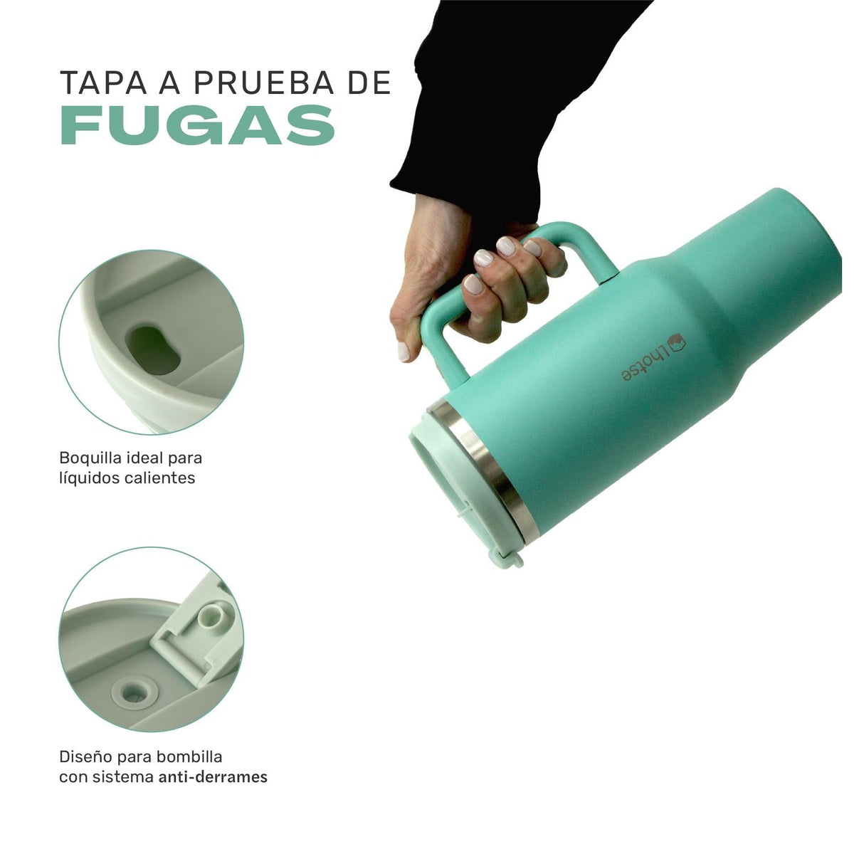 Vaso Térmico Tumbler 1180 ml Lhotse color verde claro