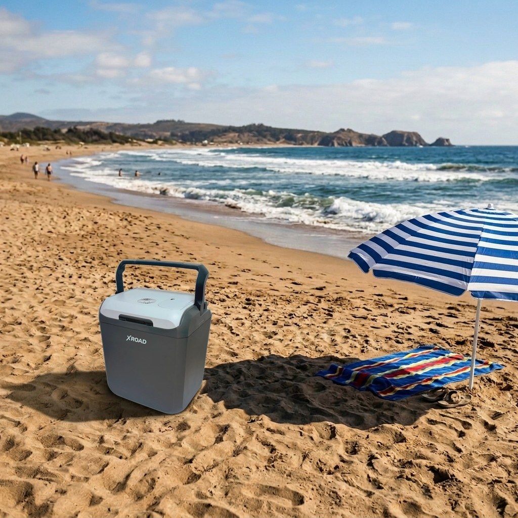 Cooler en la playa